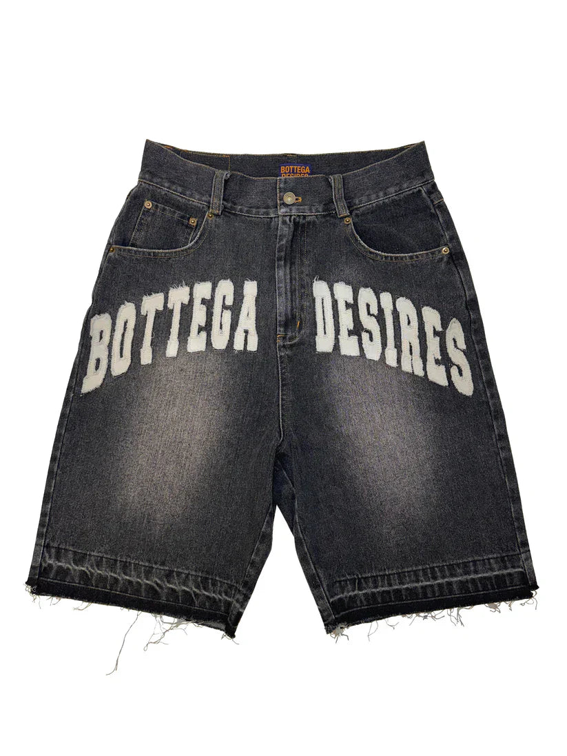 BOTTEGA DESIRES DENIM SHORTS (BLACK)